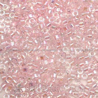 Бисер DB-82 Miyuki Delica Beads 11/0 (прозрачный радужный, розовато бледный)